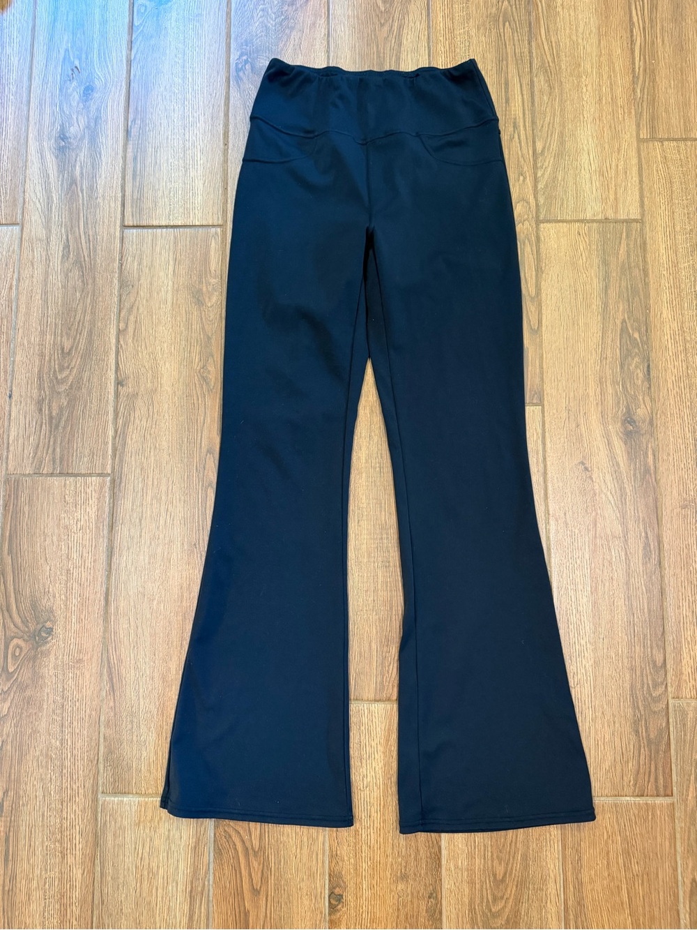 Halara Women's Black Flare Leggings Stretch Elastic Waist Yoga Size M Tall